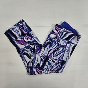Calvin Klein performance wick marbled full length leggings women's size medium